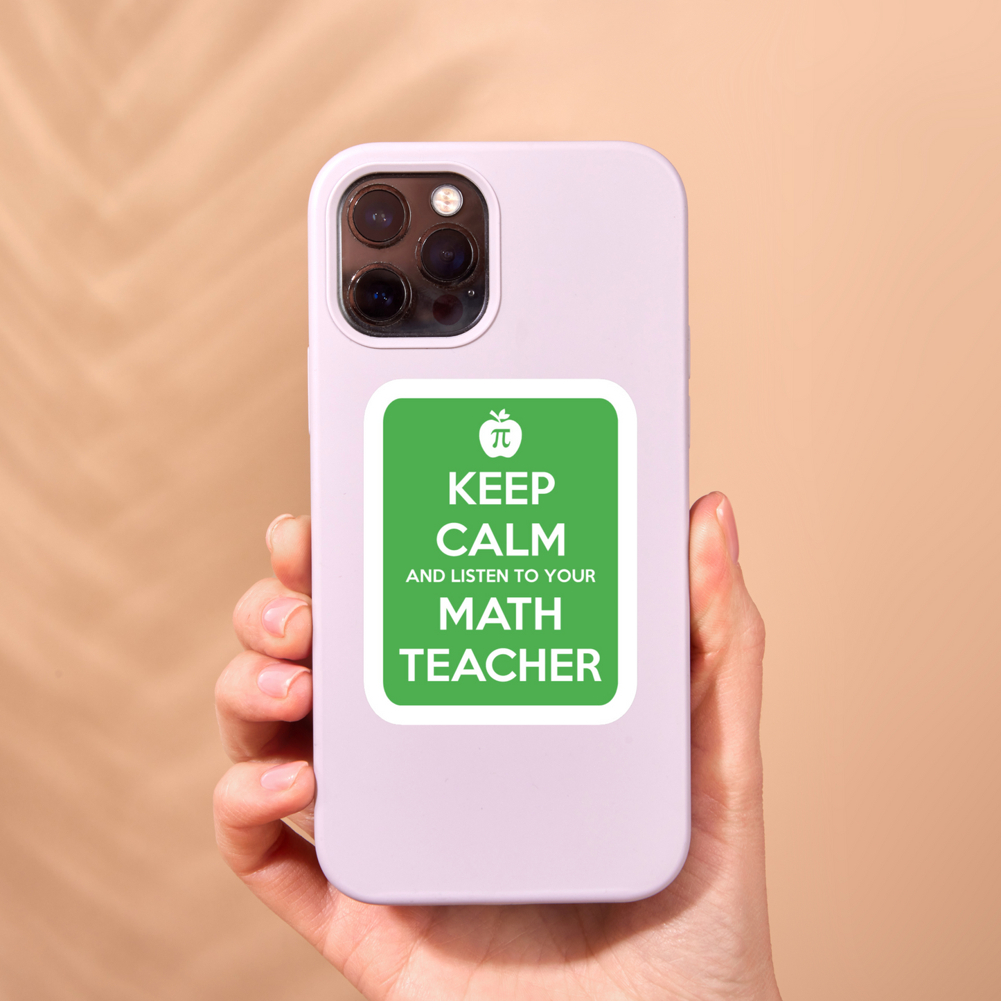 Keep Calm and Listen to Your Teacher Die Cut Sticker