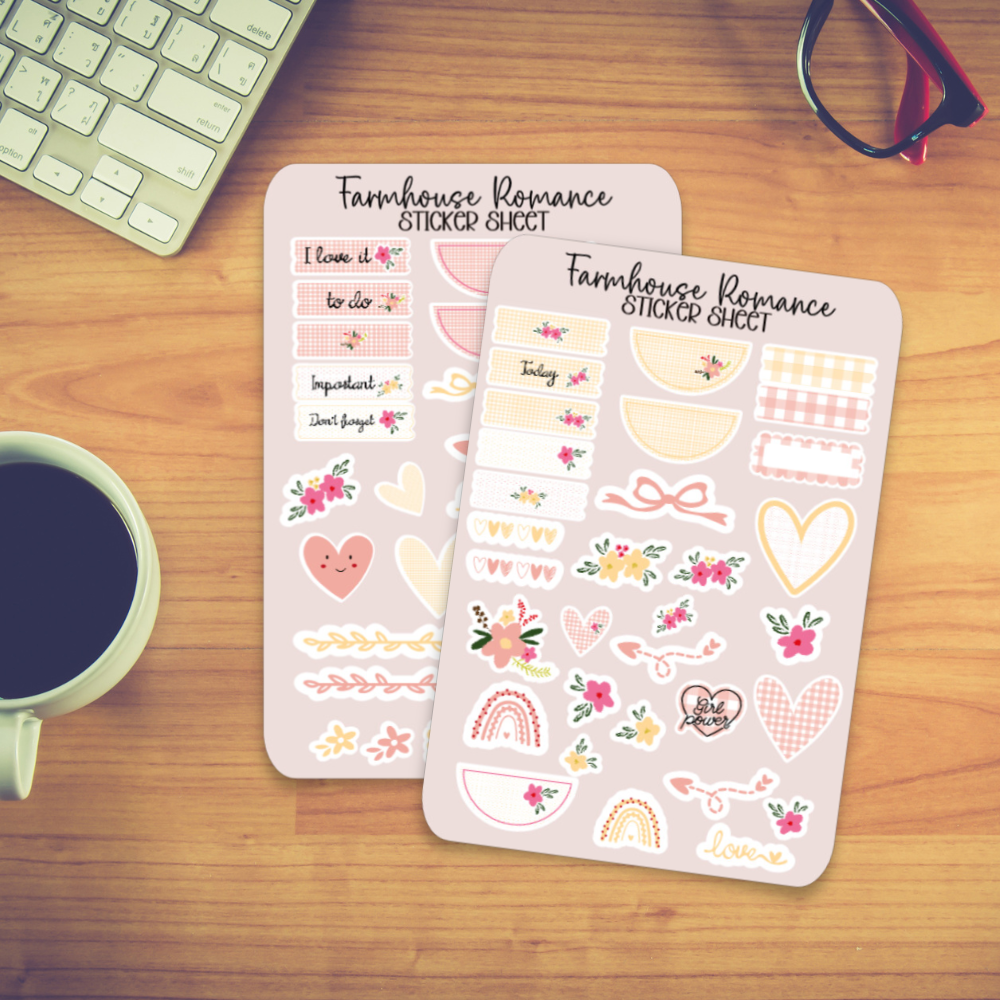 Farmhouse Romance Sticker Sheet