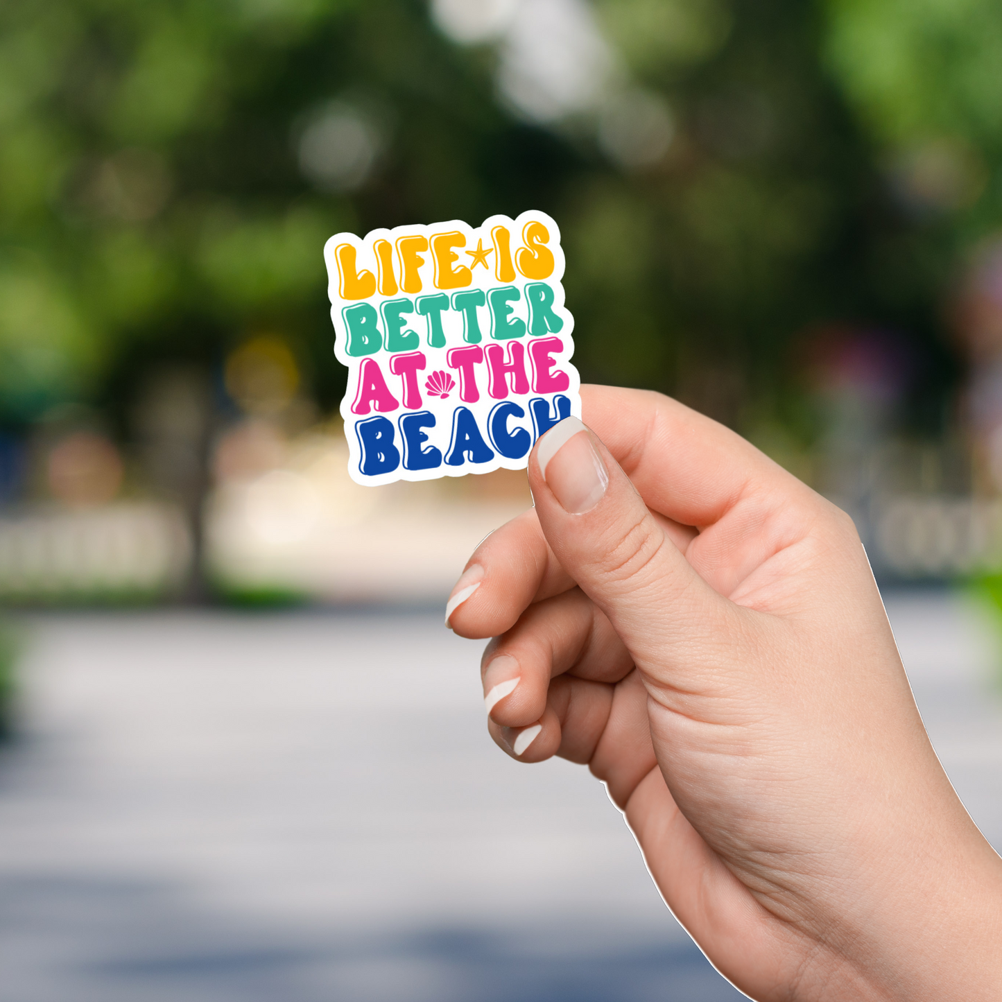 Life Is Better at the Beach Die Cut Sticker