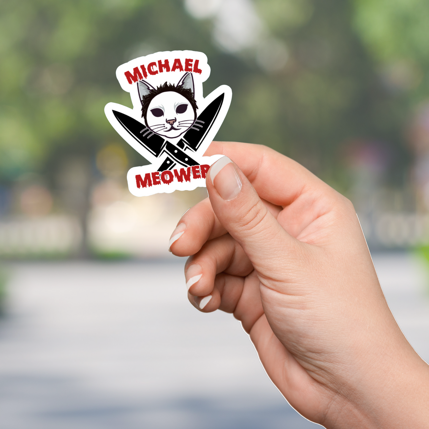 Michael Meowers Die Cut Sticker