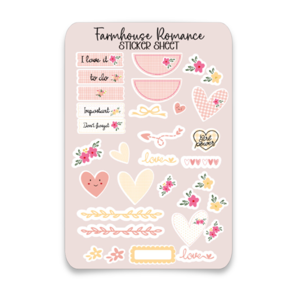 Farmhouse Romance Sticker Sheet