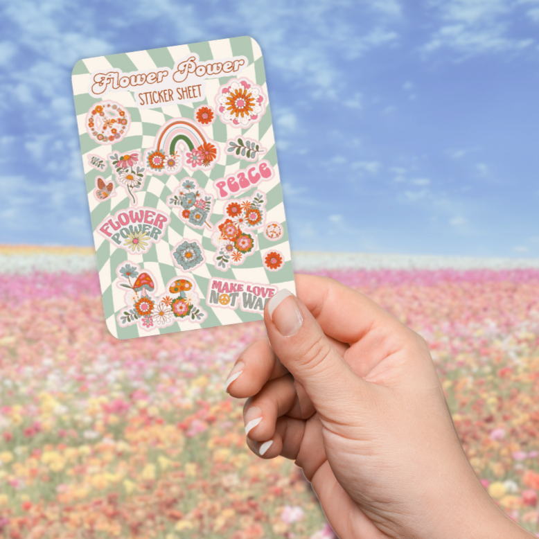 Flower Power Sticker Sheet