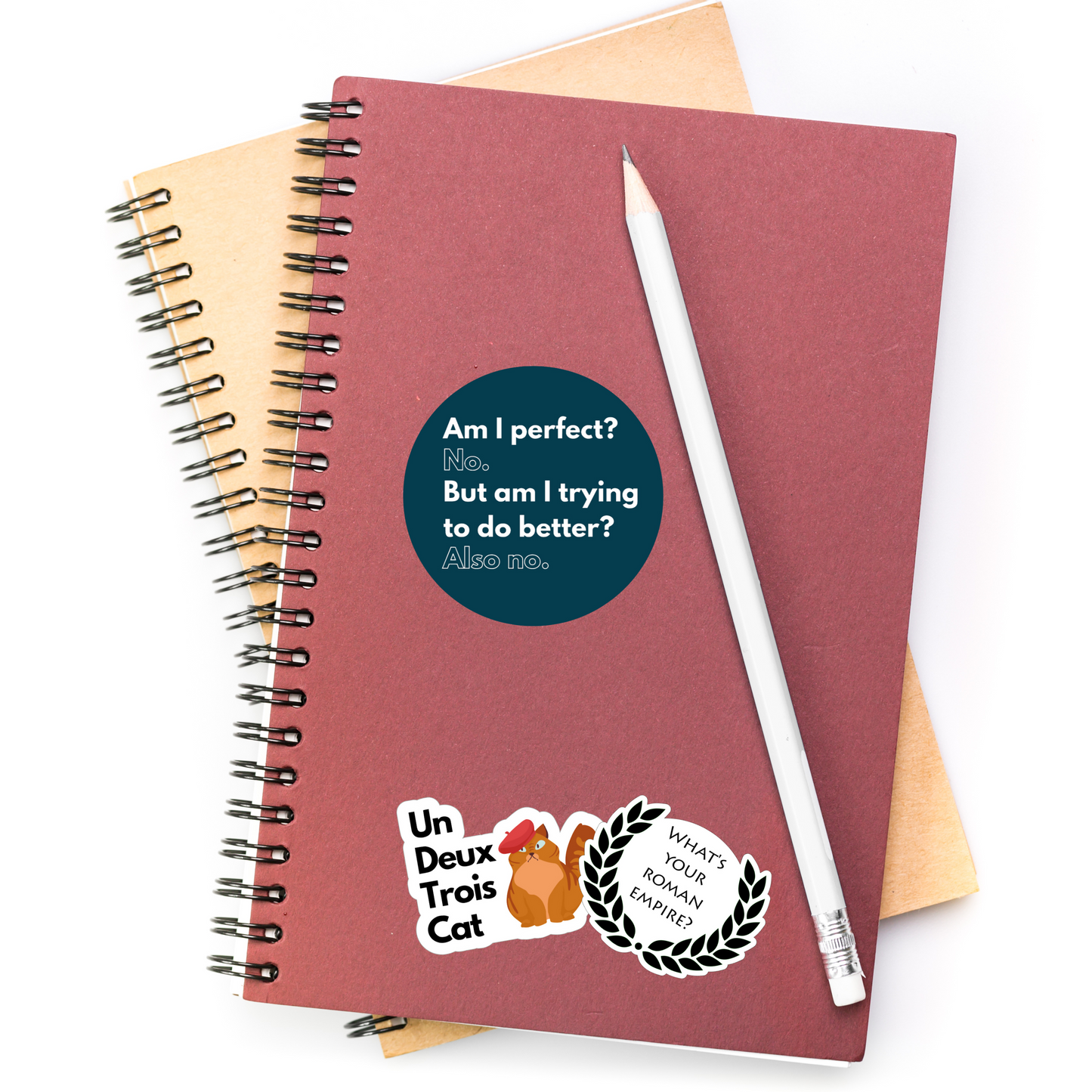 Am I Perfect? No. But Am I Trying to Do Better? Also No! Die Cut Sticker