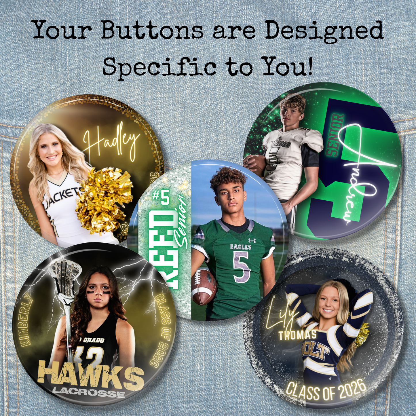 Brag Buttons! Great for Celebrating your Graduate or Team!