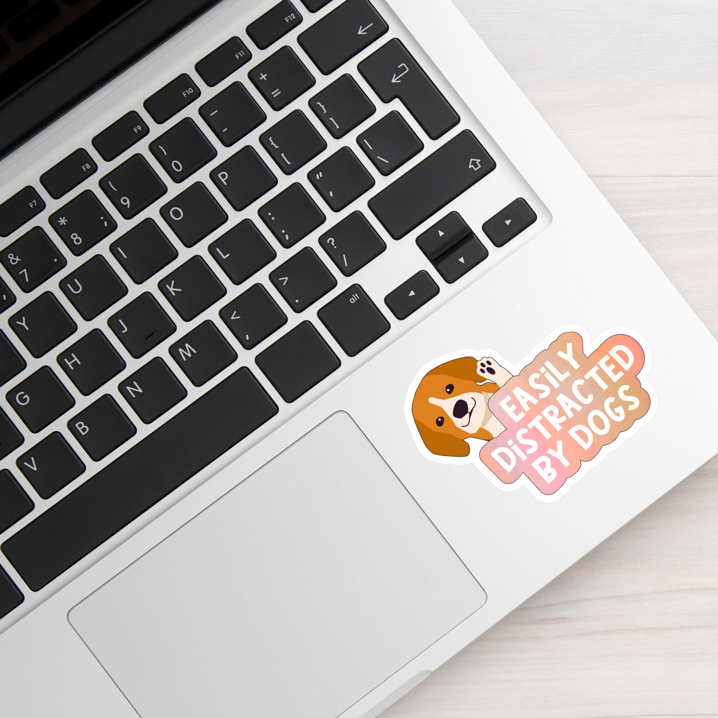 Easily Distracted by Dogs Die Cut Sticker