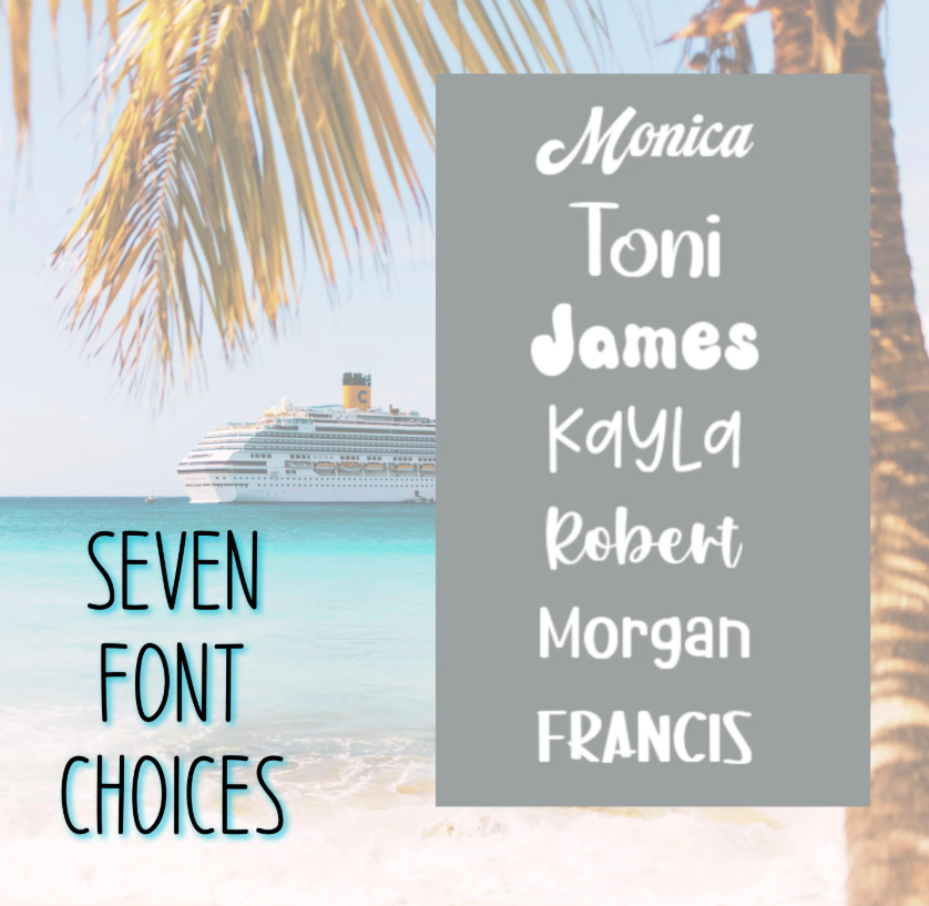 Personalized Flip Flop Cruise Door Magnet | Custom Cruise Accessory | Left or Right Flip Flop | 5" Wide