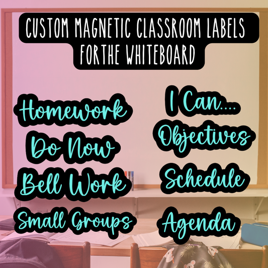 Custom Magnetic Labels for Whiteboards (Set of Six)