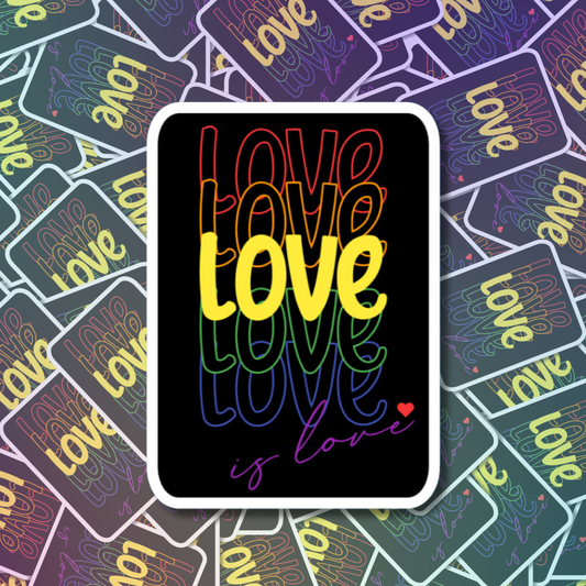 Love is Love Die Cut Sticker