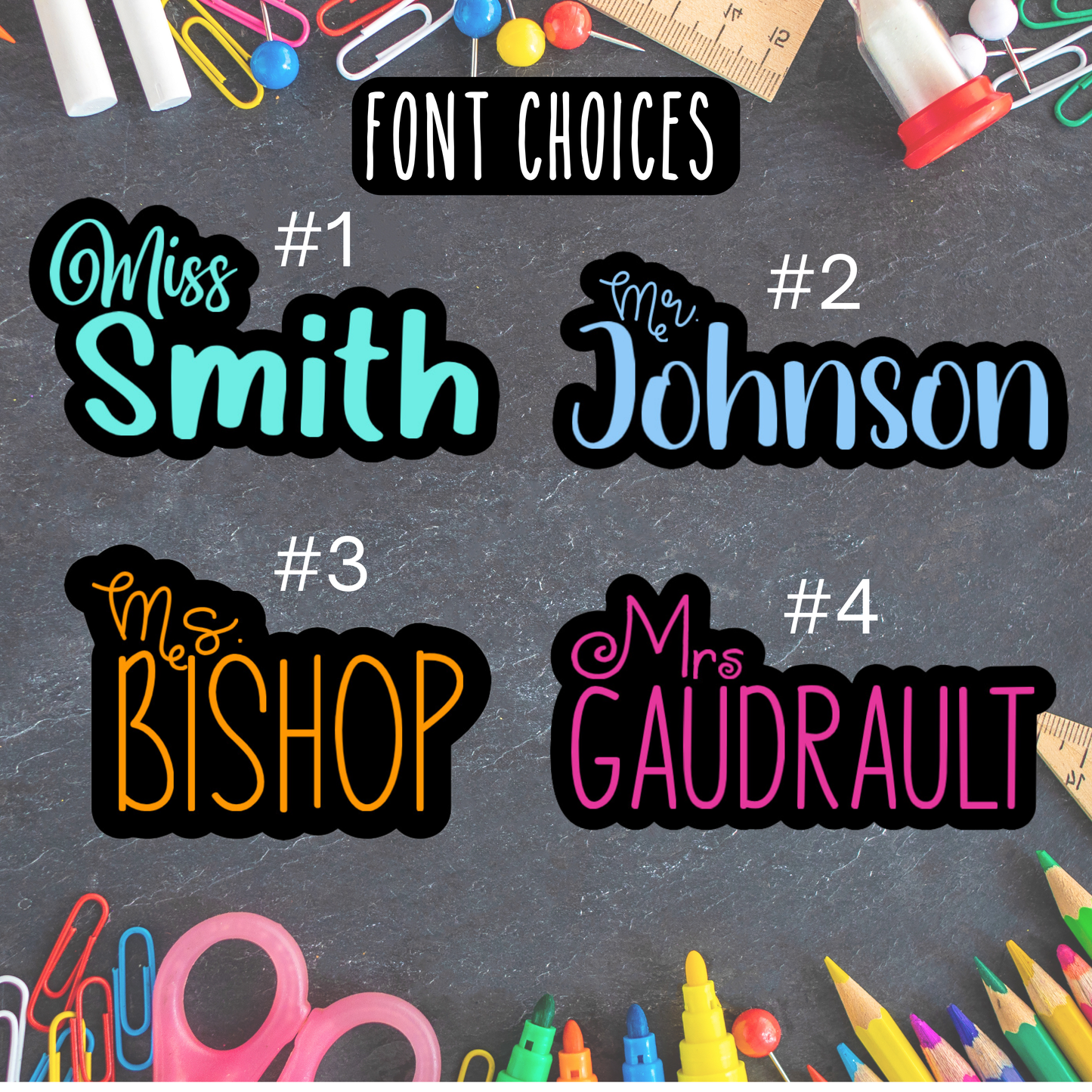 Custom Teacher Name Whiteboard Magnets