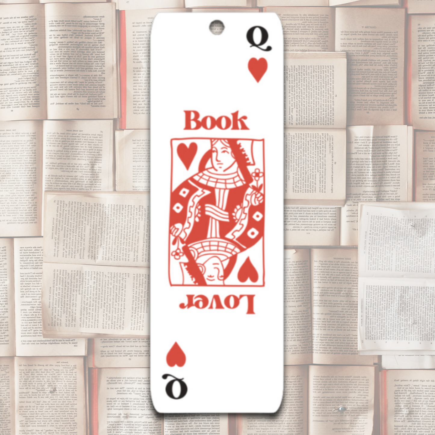 Book Lover: Queen of Hearts Bookmark with Tassel