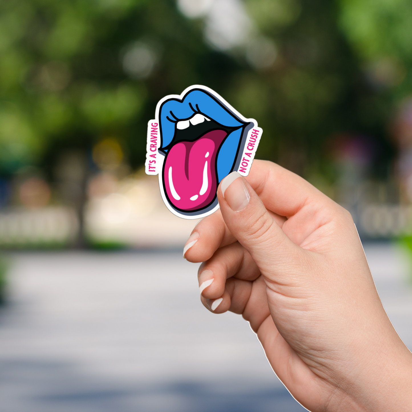 It's a Craving Not a Crush Die Cut Sticker