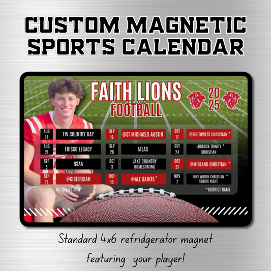 Custom Magnetic Team Schedule!