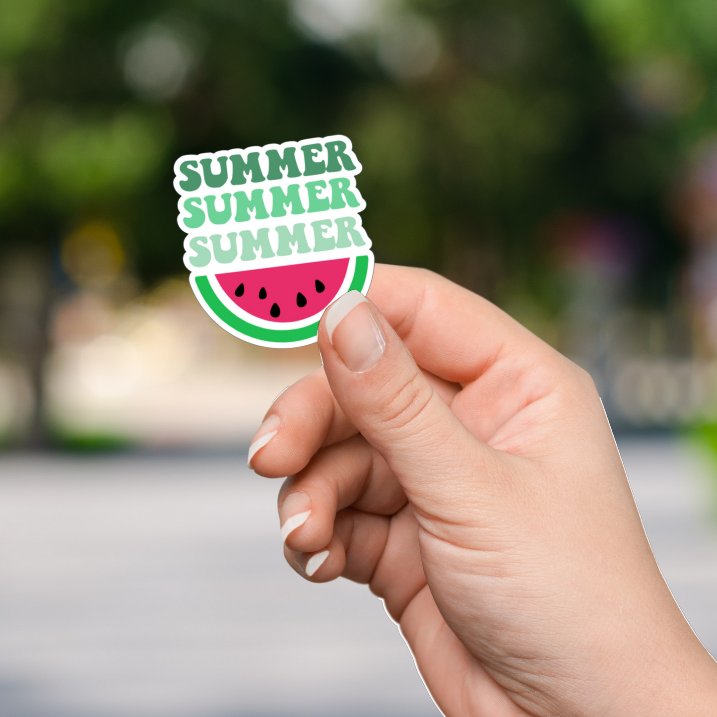 Summer Summer Summer (Watermelon Design) Die Cut Sticker