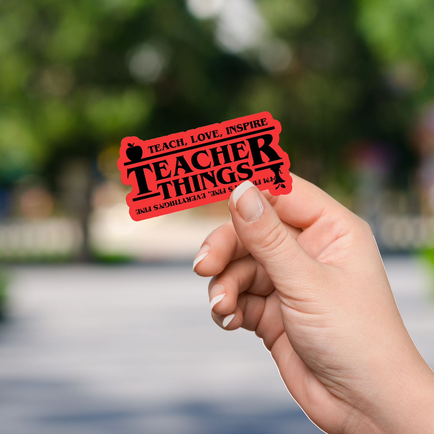 Teacher Things Die Cut Sticker