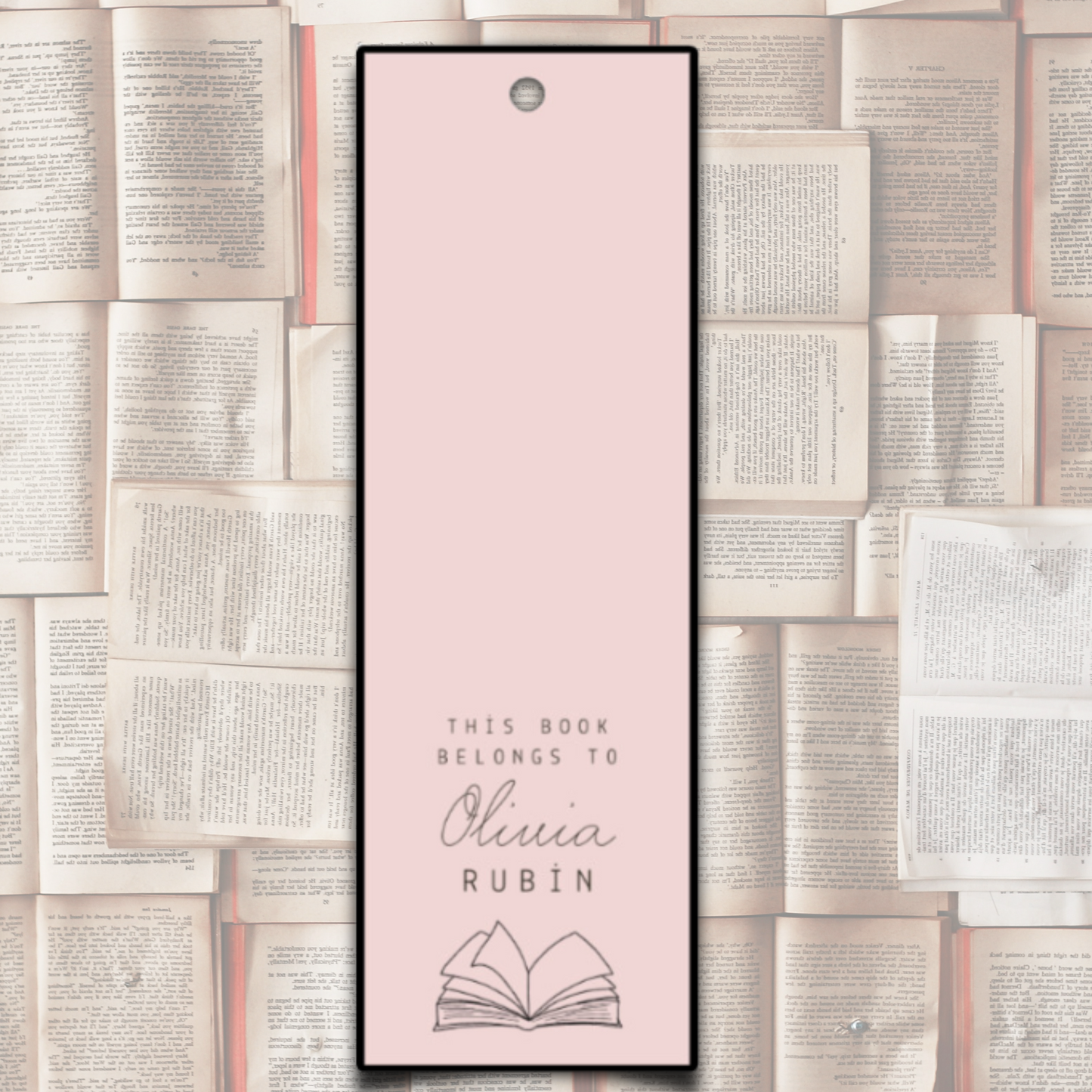 This Book Belongs to Personalized Bookmark with Tassel