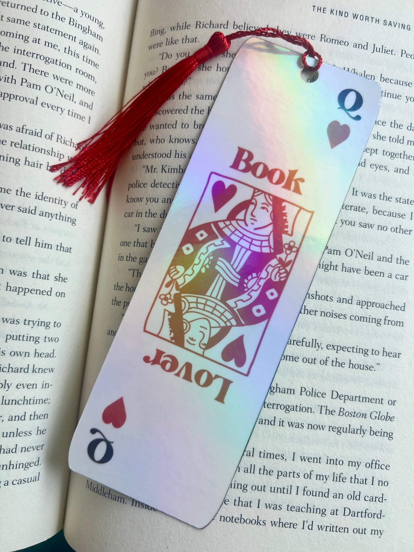 Book Lover: Queen of Hearts Bookmark with Tassel