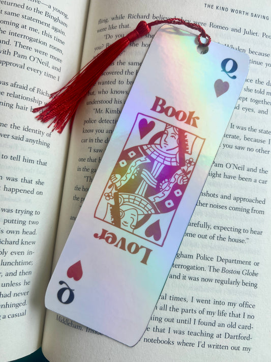 Book Lover: Queen of Hearts Bookmark with Tassel