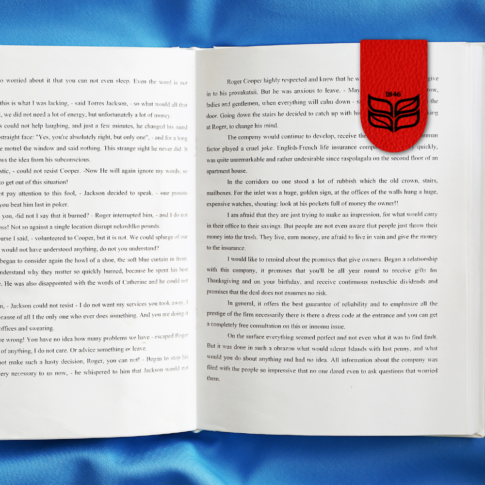 Grinnell College Faux Leather Magnetic Bookmark