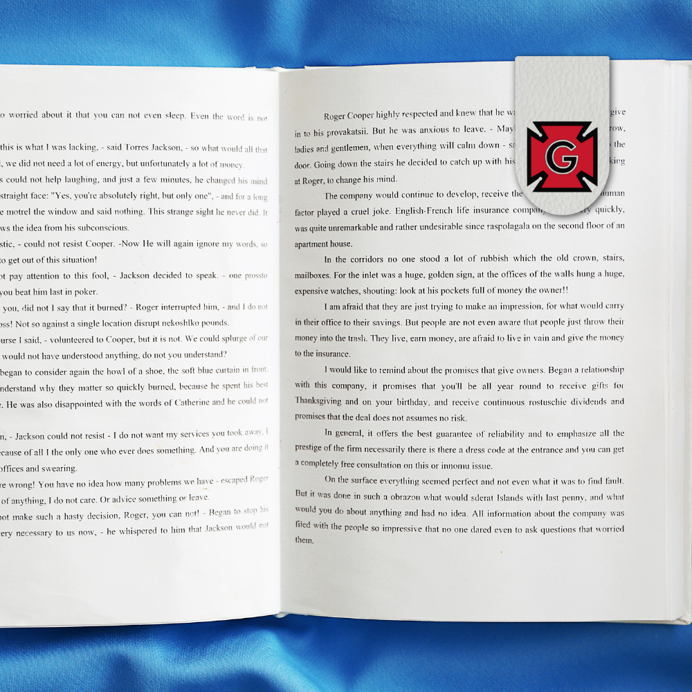 Grinnell College Faux Leather Magnetic Bookmark