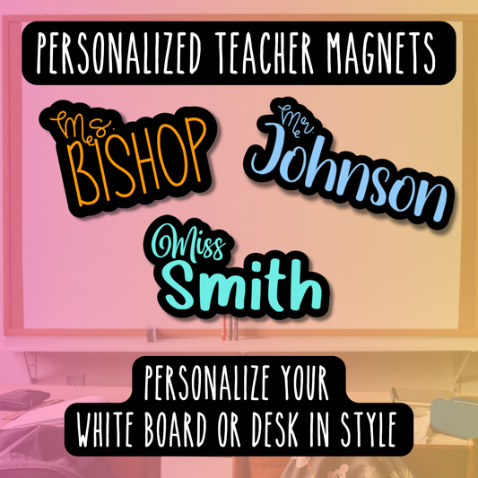 Custom Teacher Name Whiteboard Magnets